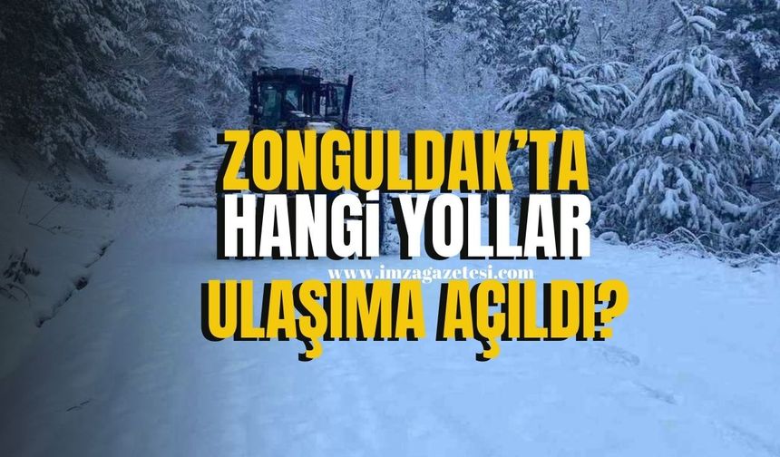 Zonguldak’ta kar yağışından kapalı 142 köy yolundan 75’i ulaşıma açıldı!