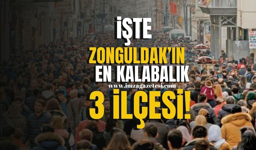 TÜİK açıkladı! İşte Zonguldak'ın en kalabalık 3 ilçesi!