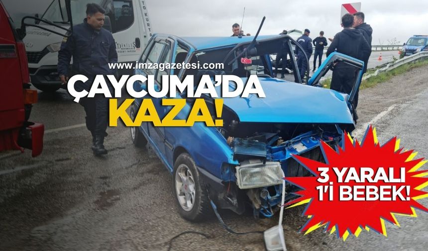 Saltukova-Çaycuma Karayolunda Trafik Kazası...3 Yaralı!