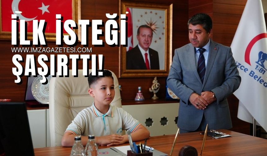 Küçük başkanın talimatı hemen yerine getirildi...