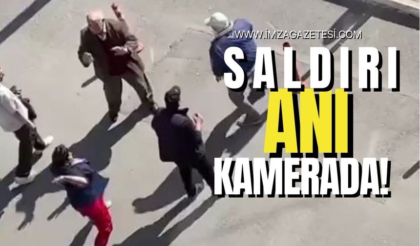 Taş, duba ve bıçakla saldırdılar! Kavga anı kamerada!