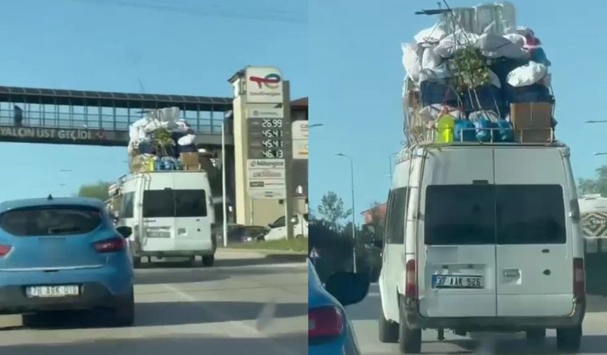 Tehlikeli taşımacılık ve yolculuklar kamerada...