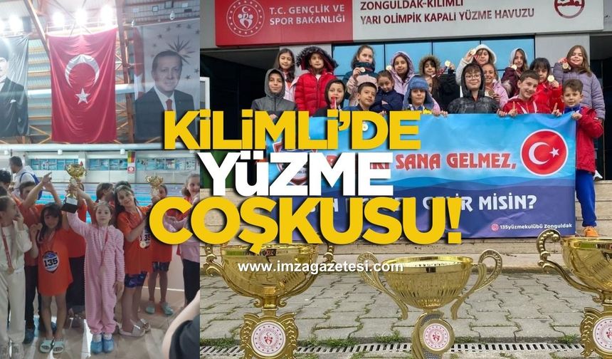 Kilimli’de yüzme coşkusu! 135 yüzme kulübü fark yarattı