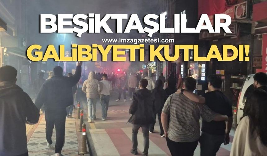 Bartın'da Beşiktaş taraftarları derbi galibiyetini kutladı
