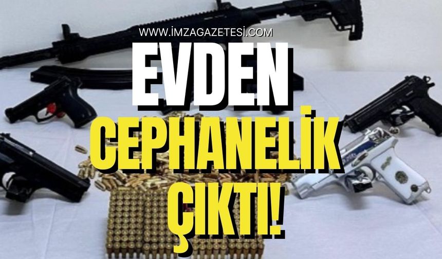 Evden cephanelik çıktı! Gözaltılar var!