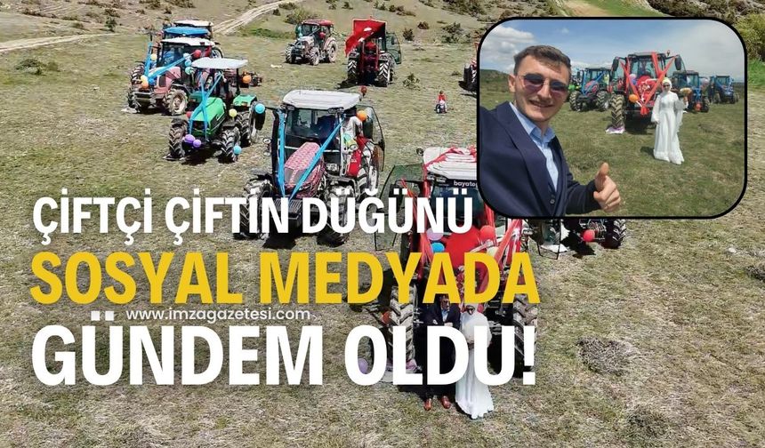Traktörle Mutluluğa Gittiler: Çiftçi Çiftin Düğünü Sosyal Medyada Gündem Oldu!
