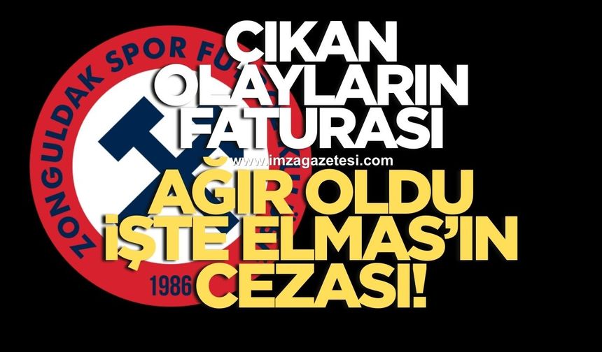 Çıkan olayların Zonguldakspor’a faturası ağır oldu