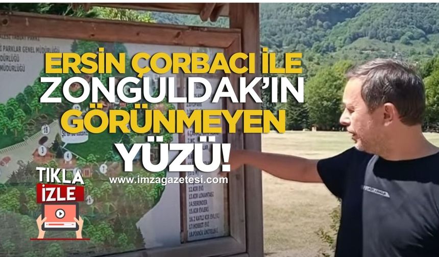 Hem geziyor, hem de Zonguldak'ı tanıtıyor!