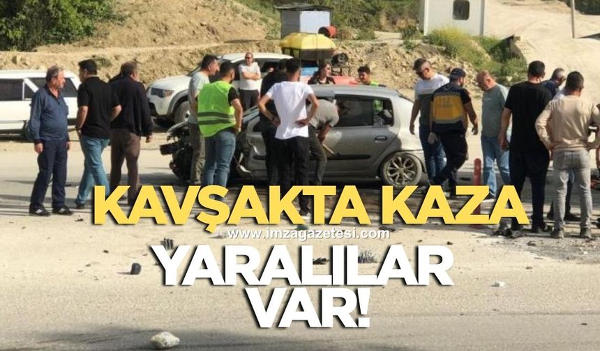 Kavşakta kaza! Yaralılar var