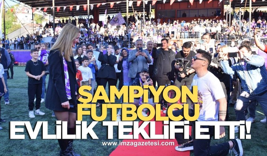Kdz.Ereğli Belediyespor futbolcusu Alper Önal'ın çifte mutluluğu! Hem kupayı kazandı hem evlilik teklif etti