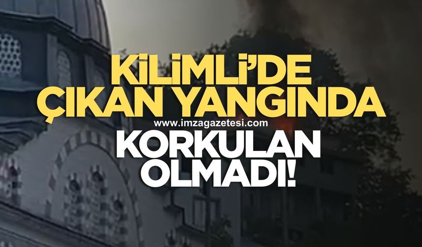 Kilimli'de çıkan yangında korkulan olmadı