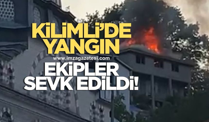 Kilimli’de yangın! Ekipler sevk edildi