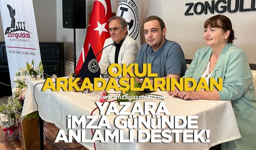 Okul arkadaşlarından yazar Ural’ın söyleşi ve imza gününe anlamlı destek!