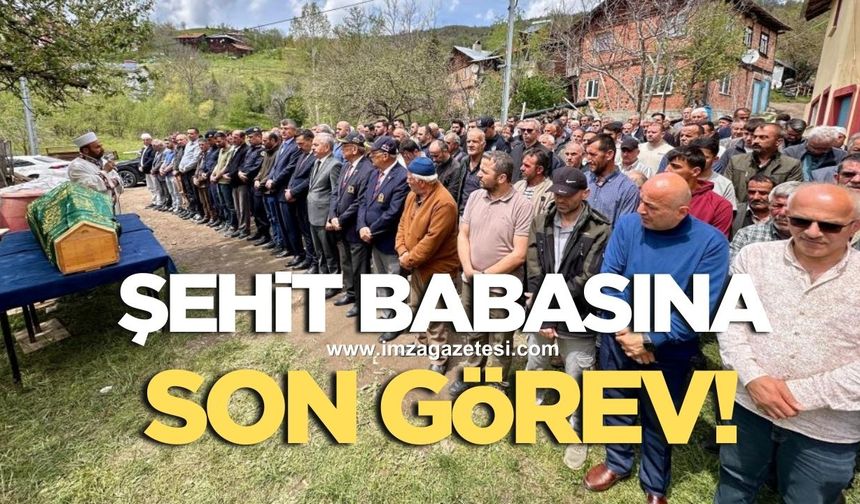 Şehit babasına son görev