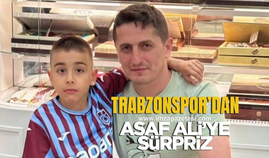 Trabzonspor'dan Zonguldaklı DMD hastası Asaf Ali'ye sürpriz