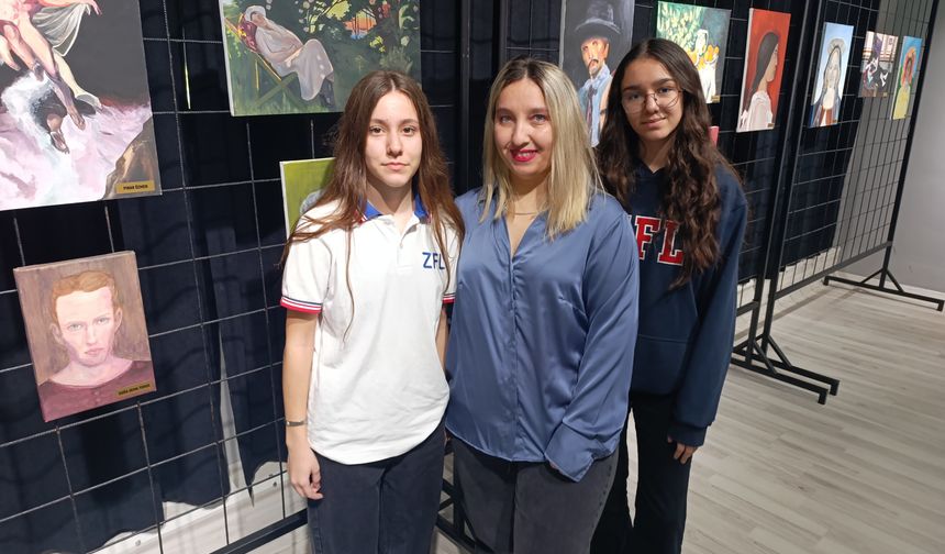 Genç Ressamlardan Görsel Şölen... Zonguldak Fen Lisesi Öğrencilerinden Etkileyici Sergi