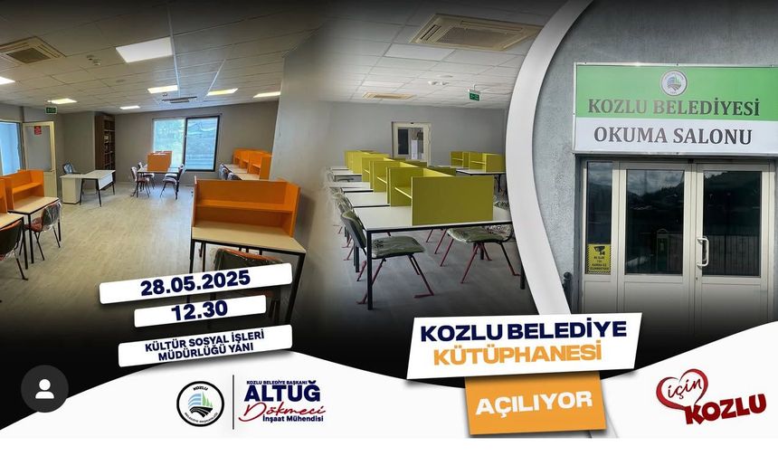 Kozlu’da kültüre yeni bir nefes... Kozlu Belediyesi kütüphanesi kapılarını açıyor!