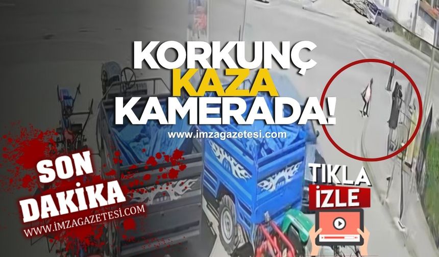 11 yaşındaki çocuğa çarptı! Korkunç kaza kamerada!