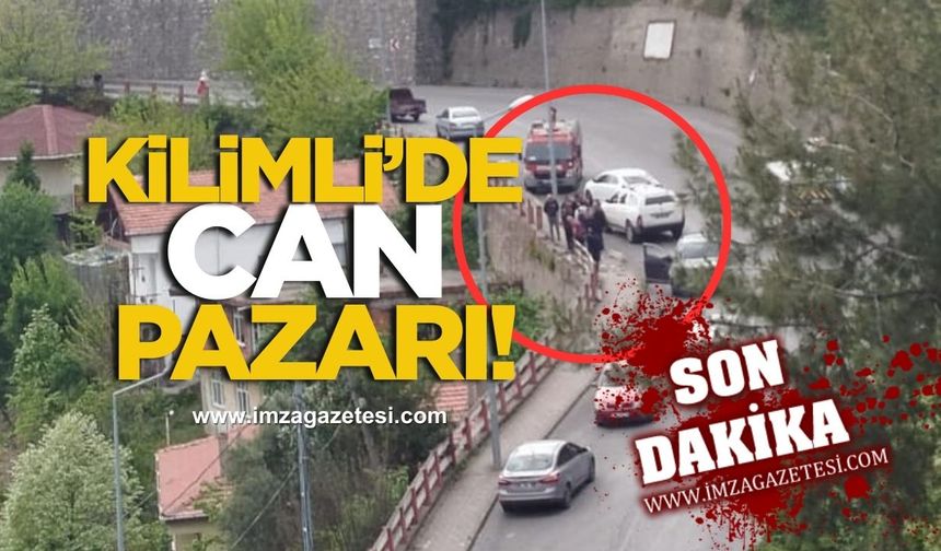 Kilimli’de otomobil uçuruma yuvarlandı! Yaralılar var