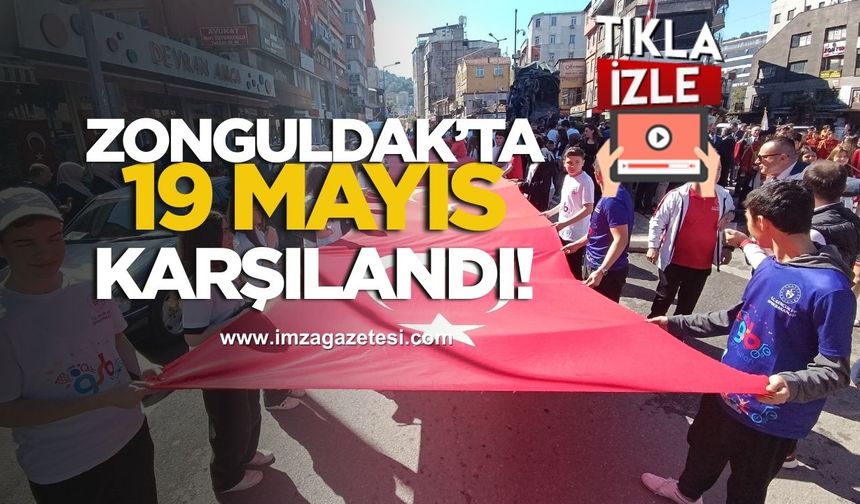 106 metrelik şanlı bayrakla 19 Mayıs’ı karşıladılar…