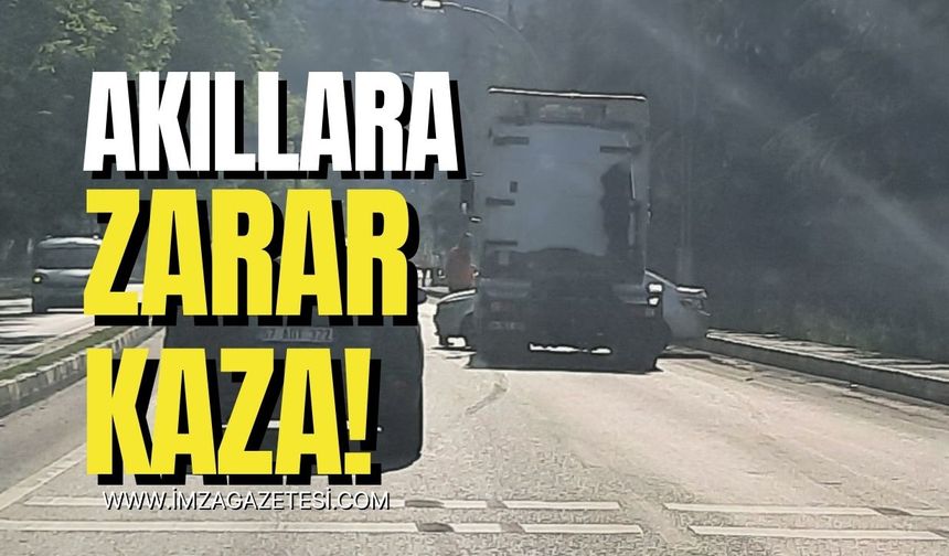 Zonguldak'ta akıllara zarar kaza! Görenler şaştı kaldı!