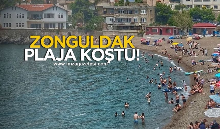 Zonguldak Kapuz Plajı'na koştu!