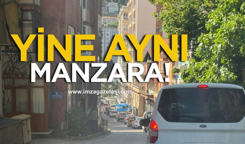Yine aynı manzara! Zonguldak'ta trafik kitlendi!