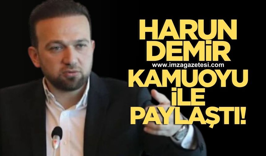 Zonguldakspor FK A.Ş Başkanı Harun Demir kamuoyu ile paylaştı