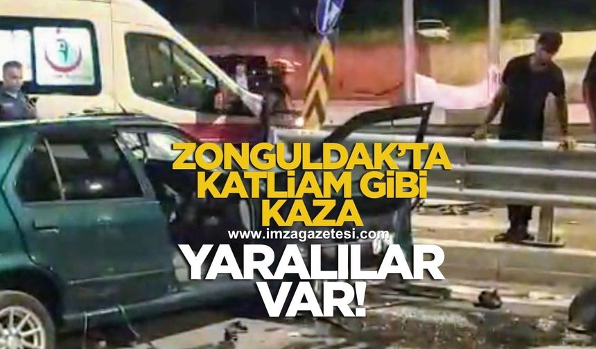 ZONGULDAK’TA GECEYİ KABUSA ÇEVİREN KAZA: 4 AĞIR YARALI