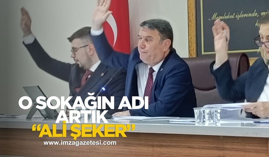 Zonguldak'ta Bir Sokağa 'Ali Şeker' İsmi Verildi...