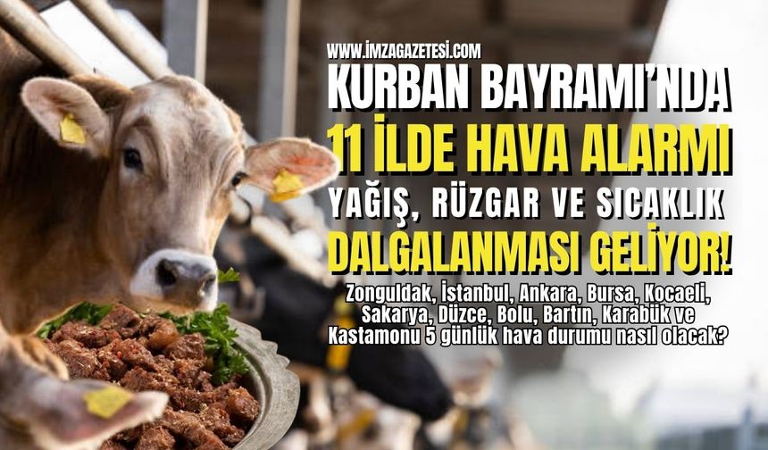 Kurban Bayramı’nda Hava Nasıl Olacak? Zonguldak’tan Ankara’ya 11 İlde Hava Uyarısı!