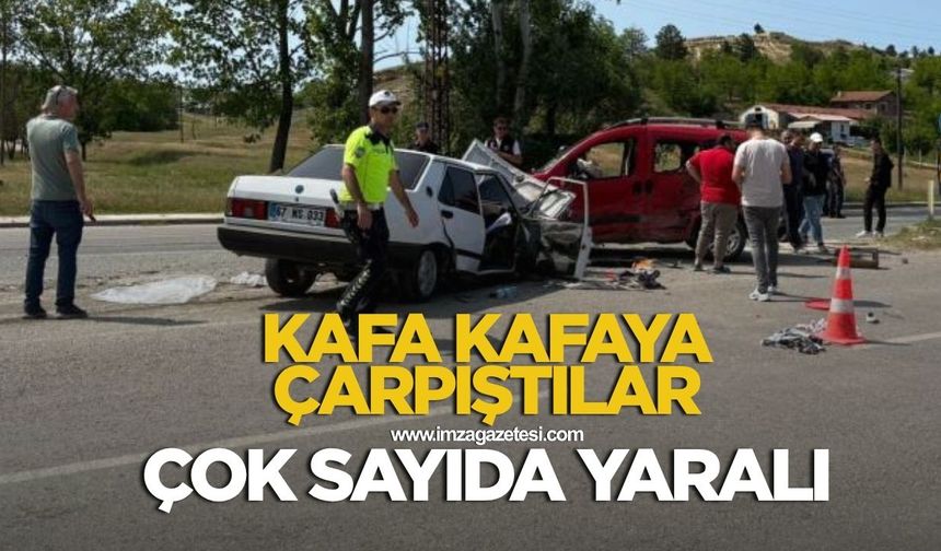 Tofaş ve ticari araç kafa kafaya çarpıştı! Çok sayıda yaralı