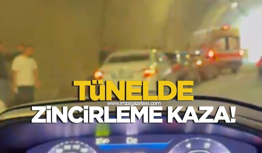Tünellerde zincirleme kaza