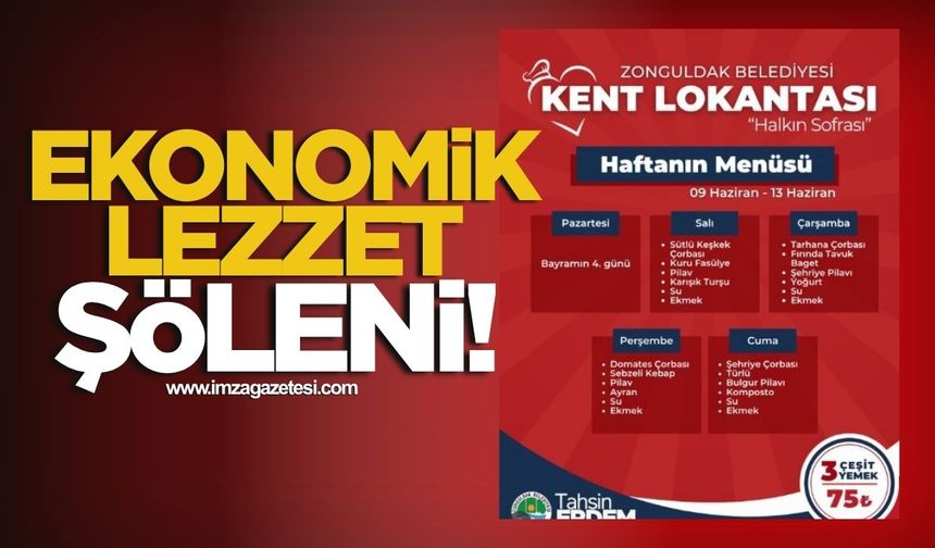 Zonguldak Kent Lokantası'nda ekonomik lezzet şöleni! Haftalık menü belli oldu!