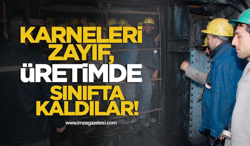 Karneleri zayıf, kömür üretiminde sınıfta kaldılar!