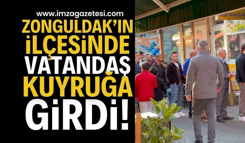 Zonguldak'ın İlçesinde Bayram Sabahı Kuyruk | Zonguldak haber