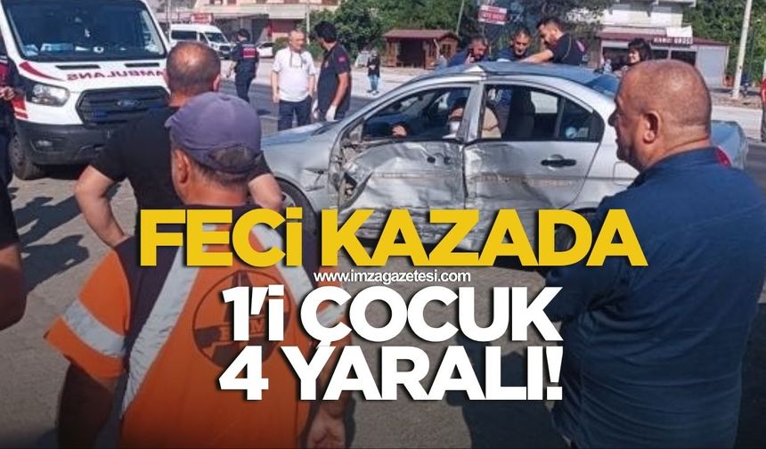 Zonguldak'ta feci kaza! 1'i çocuk 4 yaralı