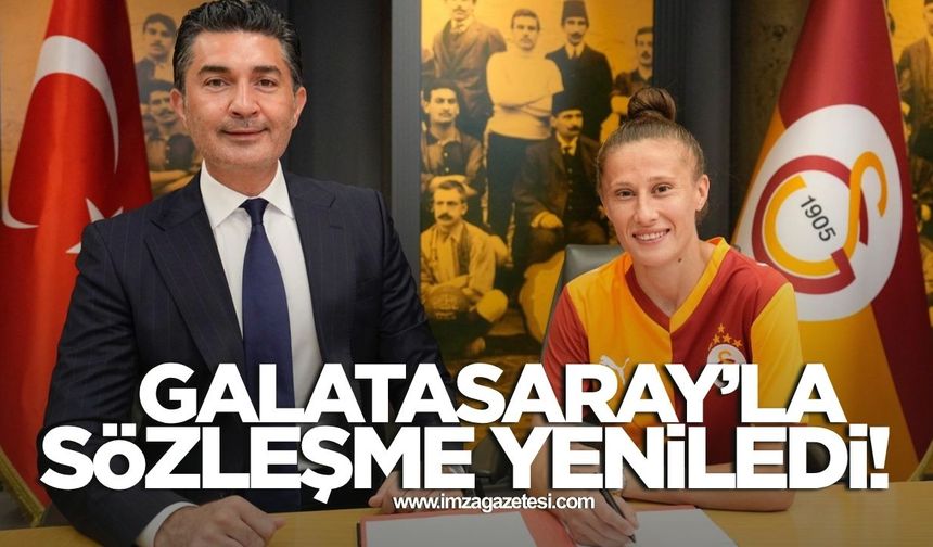 Zonguldaklı kadın futbolcu Ebru Topçu Galatasaray'la sözleşme yeniledi