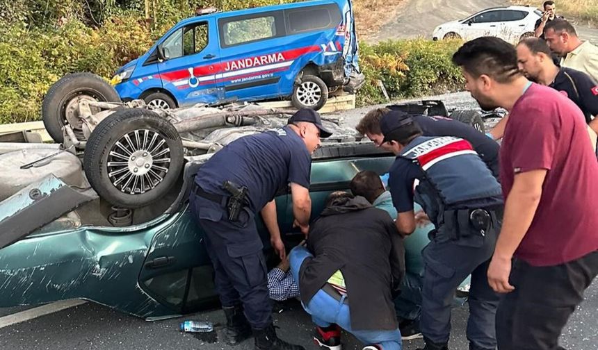 Zonguldak'ın ilçesinde ilginç kaza...