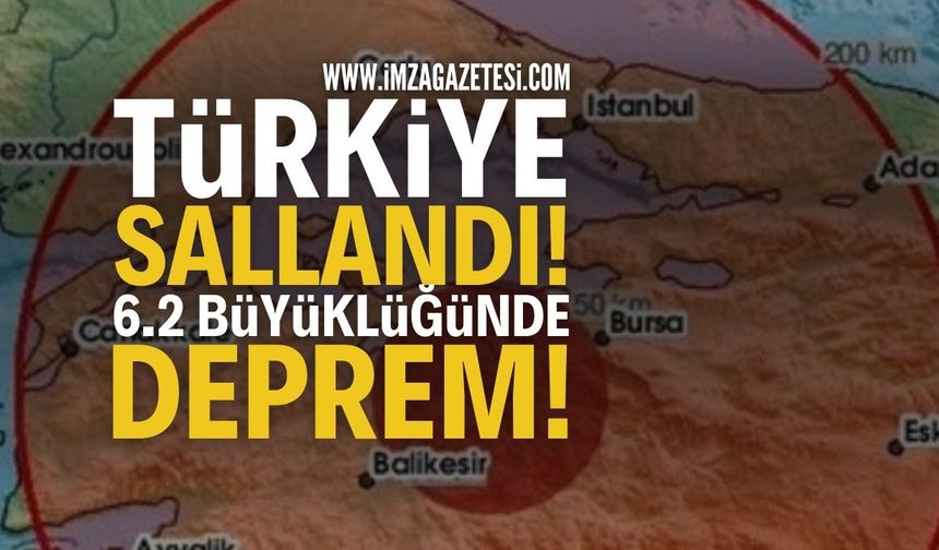 Balıkesir'de 6,1 Büyüklüğünde Deprem