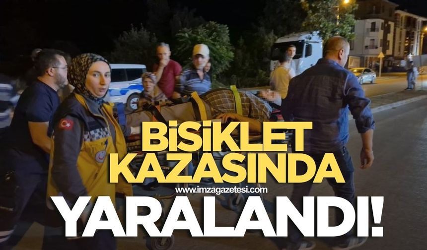 Bisiklet kazasında yaşlı adam yaralandı