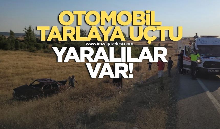 Kontrolden çıkan otomobil tarlaya uçtu! 1'i ağır 5 yaralı
