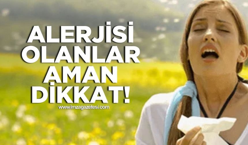 Polen alerjisi olanlar için uyarı! Aman dikkat!