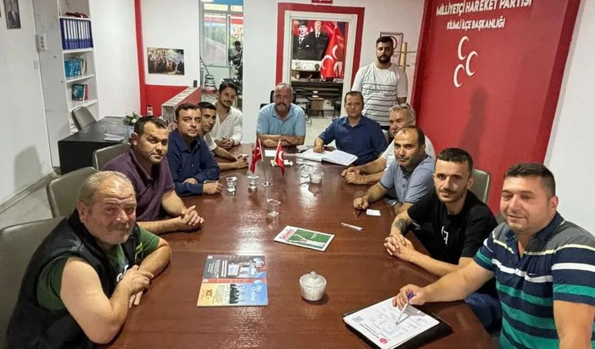 YATIRIMLAR VE HEDEFLER MASAYA YATIRILDI; MHP KİLİMLİ TEŞKİLATI, AYLIK TOPLANTIDA BİR ARAYA GELDİ