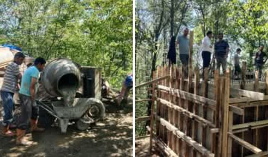 GÜMELİ’DE 50 TONLUK SU DEPOSU İNŞAATI TAM GAZ DEVAM EDİYOR...