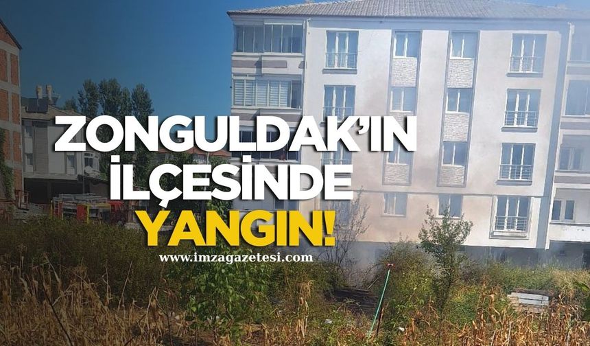 Zonguldak'ın ilçesinde yangın! Paniğe neden oldu!