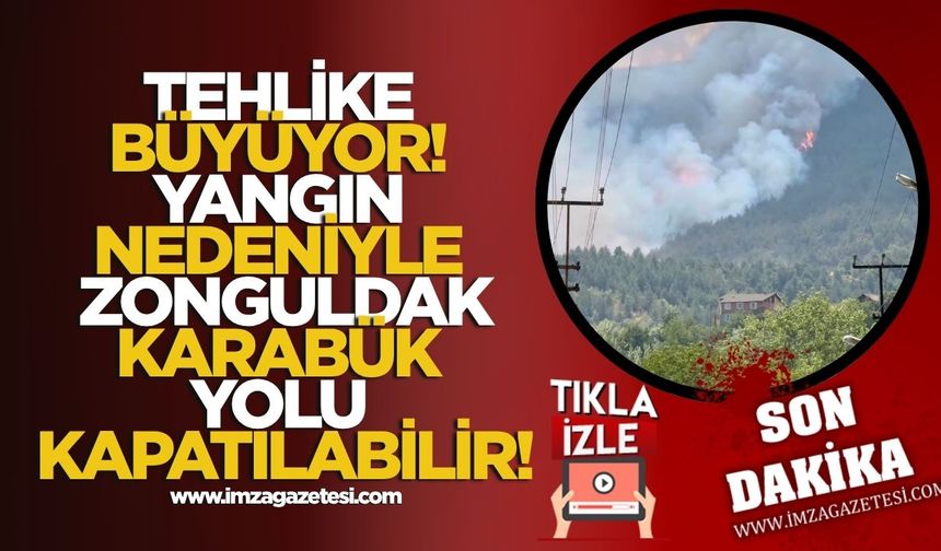 Karabük'te Tehlike Büyüyor! Yangın Nedeniyle Zonguldak-Karabük Yolu Kapatılabilir!