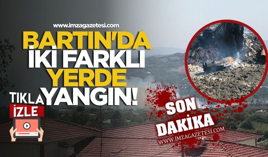 Bartın'da iki farklı yerde yangın!