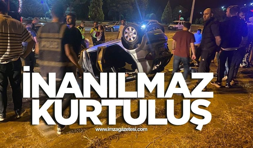 TAKLA ATAN İKİ ARAÇTAN İNANILMAZ KURTULUŞ!