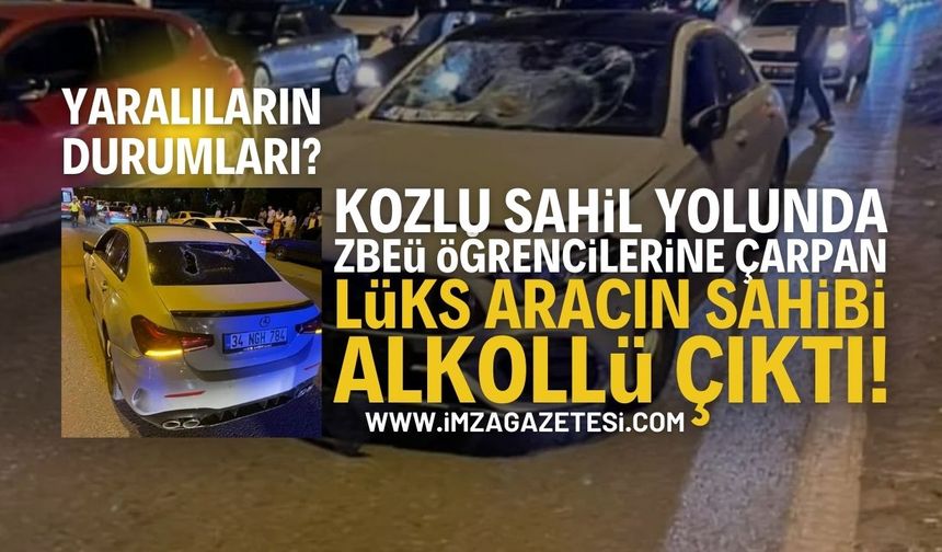 Zonguldak Kozlu'da Alkollü Sürücü BEUN Öğrencilerine Çarptı!